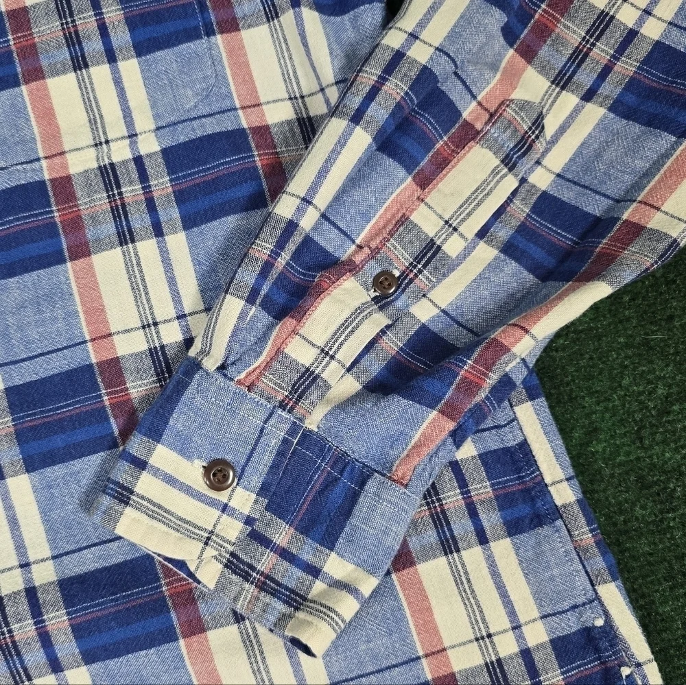 J. Crew | 100% Hand Spun Cotton Slim Fit Plaid Flannel Button Down Mens Shirt